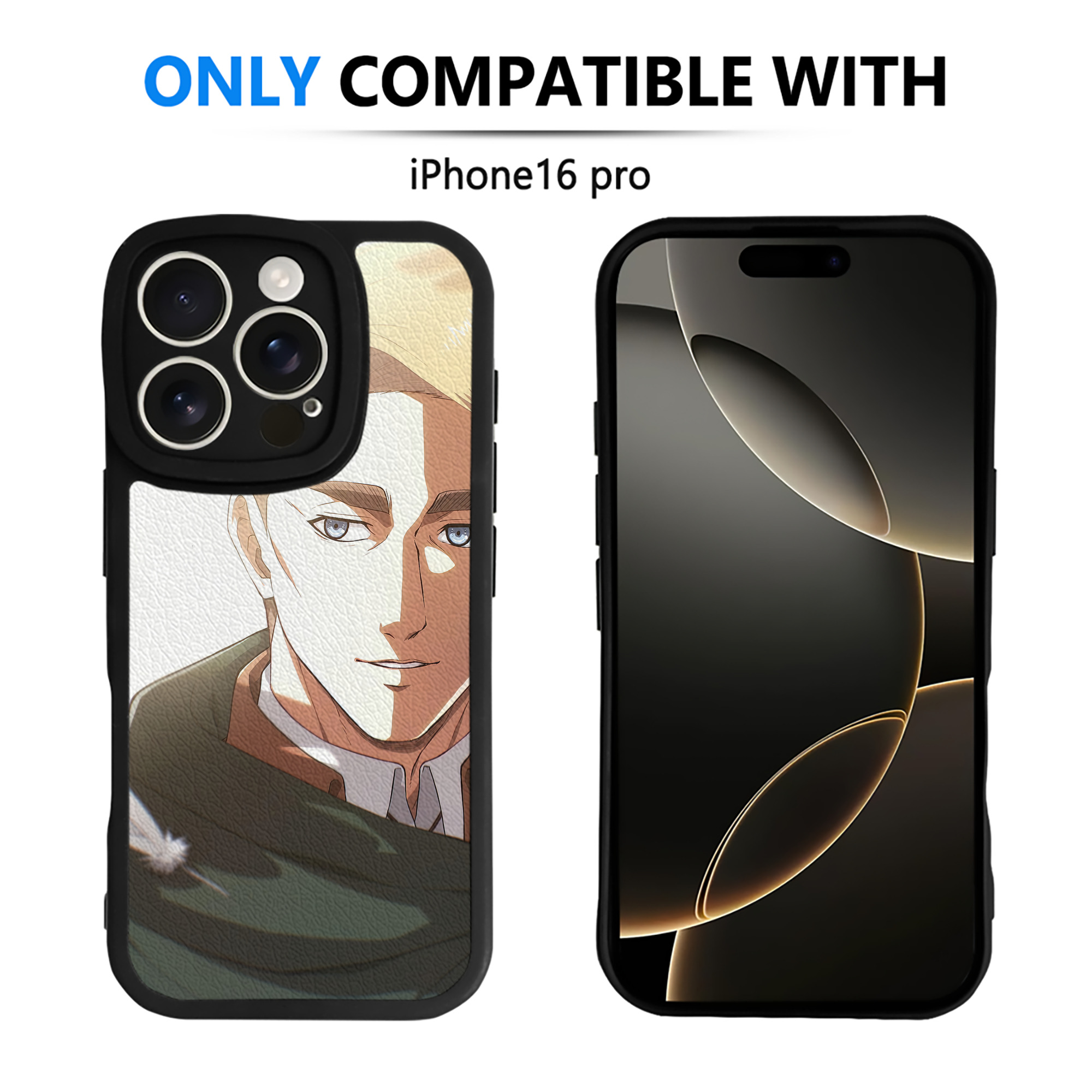（画像用） 進撃の巨人 Attack on Titan 【iPhone 16シリーズ対応】シリコンスマホケース（レザー調） 材質：シリコン